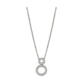 Elegant silver necklace with a circular pendant, perfect as stylish vacation jewelry for women