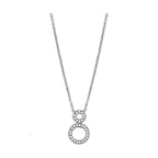 Elegant silver necklace with a circular pendant, perfect as stylish vacation jewelry for women