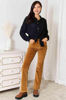 Trendsi stylish vacation sweater paired with brown corduroy pants for a chic look