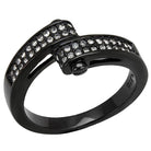 Stylish black ring featuring synthetic crystal fashion jewelry for a chic look