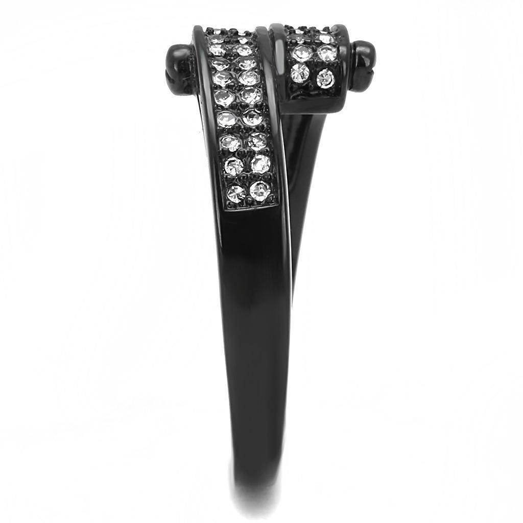 VacationGrabs Black Ring with Synthetic Crystal Fashion Jewelry for Elegant Outfits