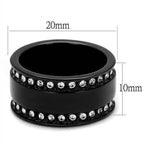 VacationGrabs synthetic crystal fashion ring with a sleek black band and sparkling stone accents
