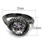 VacationGrabs synthetic crystal fashion rings featuring a large central stone and sparkling accents