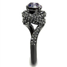 Stunning synthetic crystal fashion rings featuring a unique twisted design with sparkling accents
