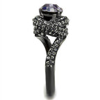 Stunning synthetic crystal fashion rings featuring a unique twisted design with sparkling accents