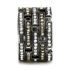 Stylish women's ring featuring intricate design with synthetic crystal jewelry for a chic look