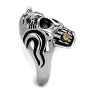 Stunning synthetic crystal skull ring with intricate design for stylish men's jewelry
