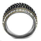 VacationGrabs synthetic crystal statement ring with elegant design and sparkly detail in silver and gold