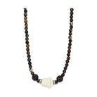 VacationGrabs synthetic glass bead necklace with a Buddha pendant and earthy tones for a unique style