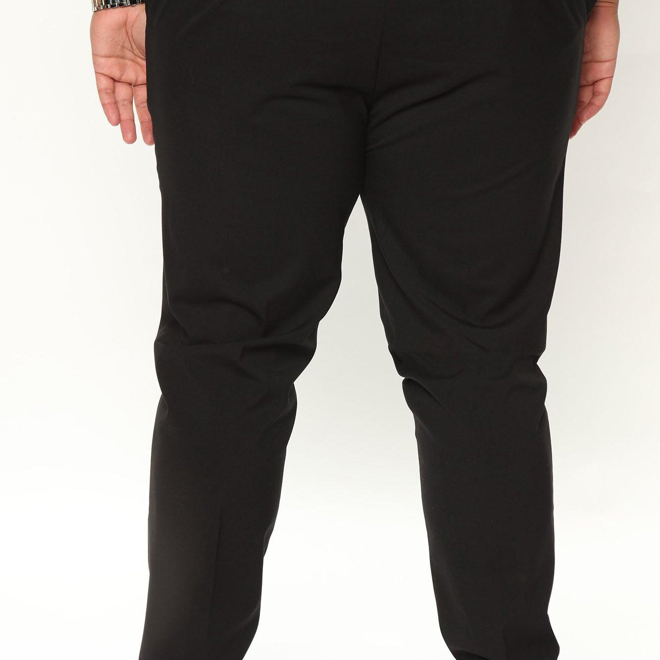 Men's Pants Tall Modern Stretch Slim Trouser - Black