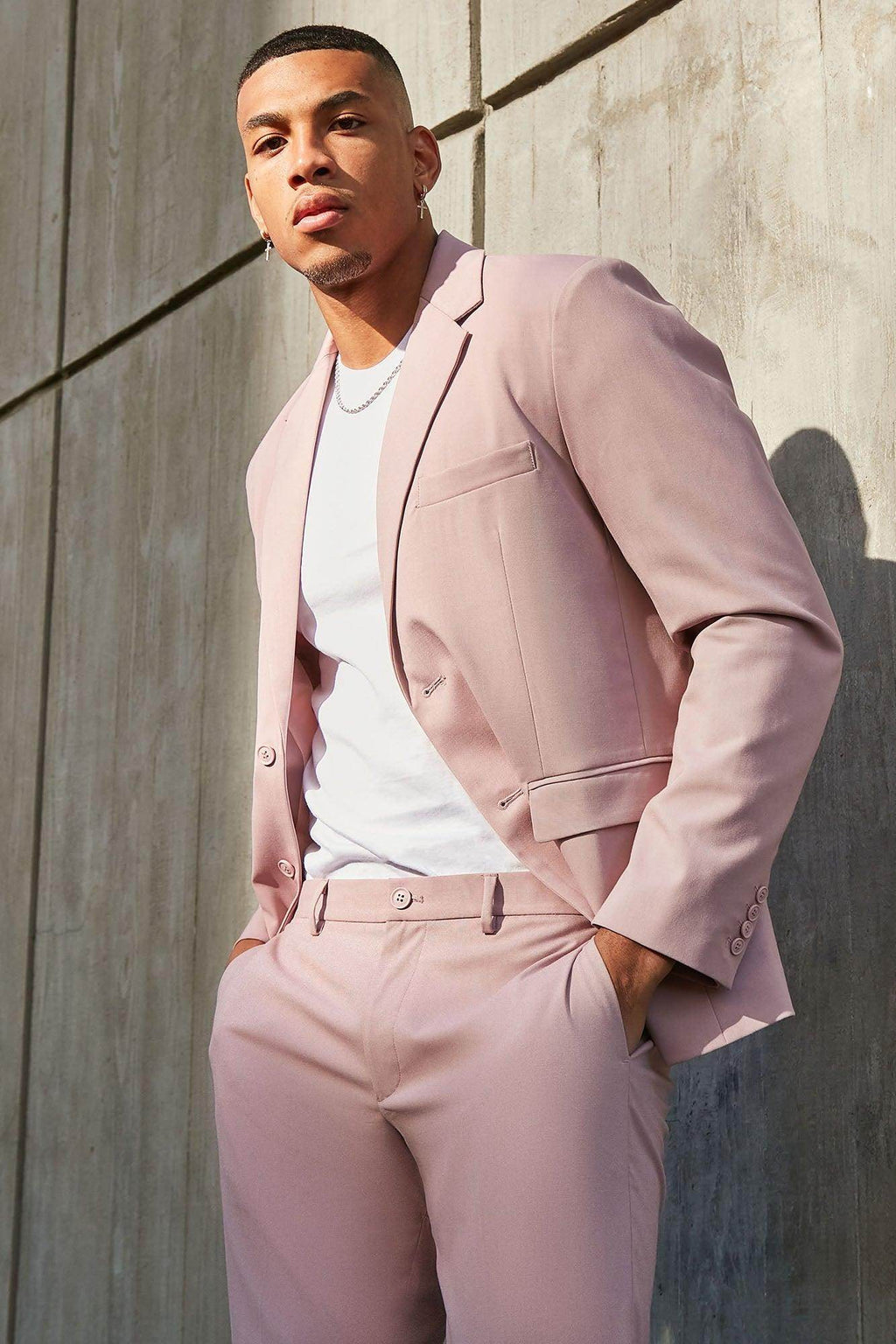 The Modern Stretch Slim Trouser - Mauve - VacationGrabs