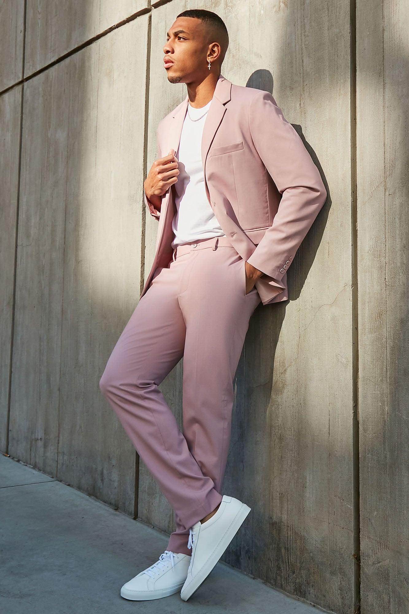 The Modern Stretch Slim Trouser - Mauve - VacationGrabs