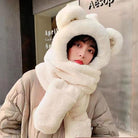 Women's Accessories - Hats Thick Hooded Scarf Plush Warm Windproof 6 Color Options