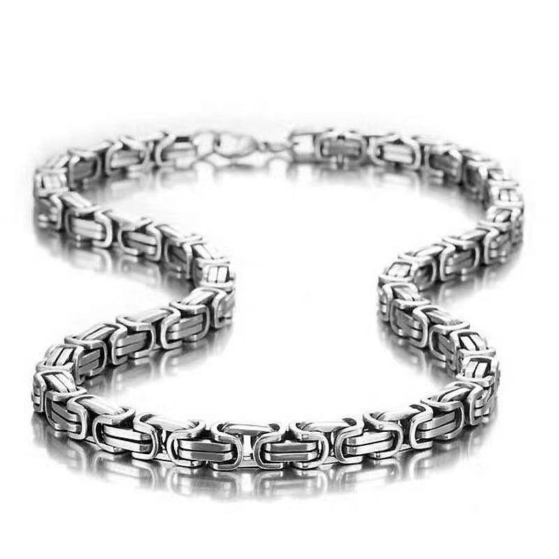 Stylish titanium steel chain necklace for men with a sleek, modern design and durable finish