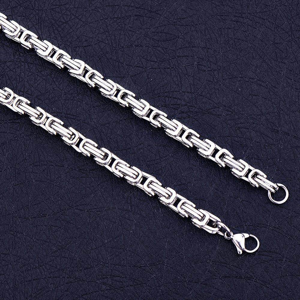 VacationGrabs titanium steel chain necklace with a sleek and modern design for men