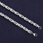VacationGrabs titanium steel chain necklace with a sleek and modern design for men