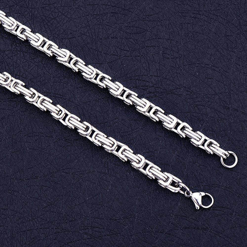 VacationGrabs titanium steel chain necklace with a sleek and modern design for men