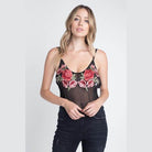 Ivory Felix transparent floral blouse with intricate floral embroidery for a stylish look