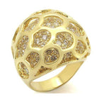 Unique gold statement ring with intricate design and sparkling stones for a bold look