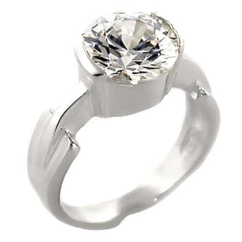 Elegant unique silver rings for women featuring a large sparkling crystal centerpiece