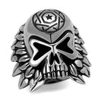 VacationGrabs unique skull jewelry for men featuring a bold skull design with feathers