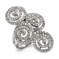Glamorous unique statement rings for women featuring sparkling swirls and intricate design
