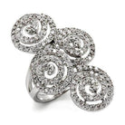 Glamorous unique statement rings for women featuring sparkling swirls and intricate design