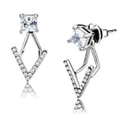 Stylish unique stud earrings for women featuring a sparkling cubic zirconia design