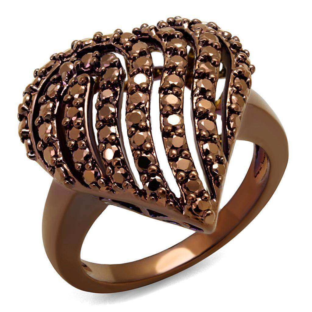 VacationGrabs Unique Vacation Jewelry for Women: Stylish bronze shell ring with intricate detailing