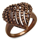 VacationGrabs Unique Vacation Jewelry for Women: Stylish bronze shell ring with intricate detailing