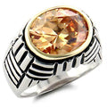 Stylish ring featuring a large golden gemstone, ideal as unique vacation jewelry for women