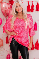 Trendsi Women's Pink Leopard Print Shirt, perfect for Vacation Fashion Tops with relaxed fit and stylish design