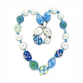 Colorful beaded necklace and bracelet set, perfect vacation jewelry for beach style