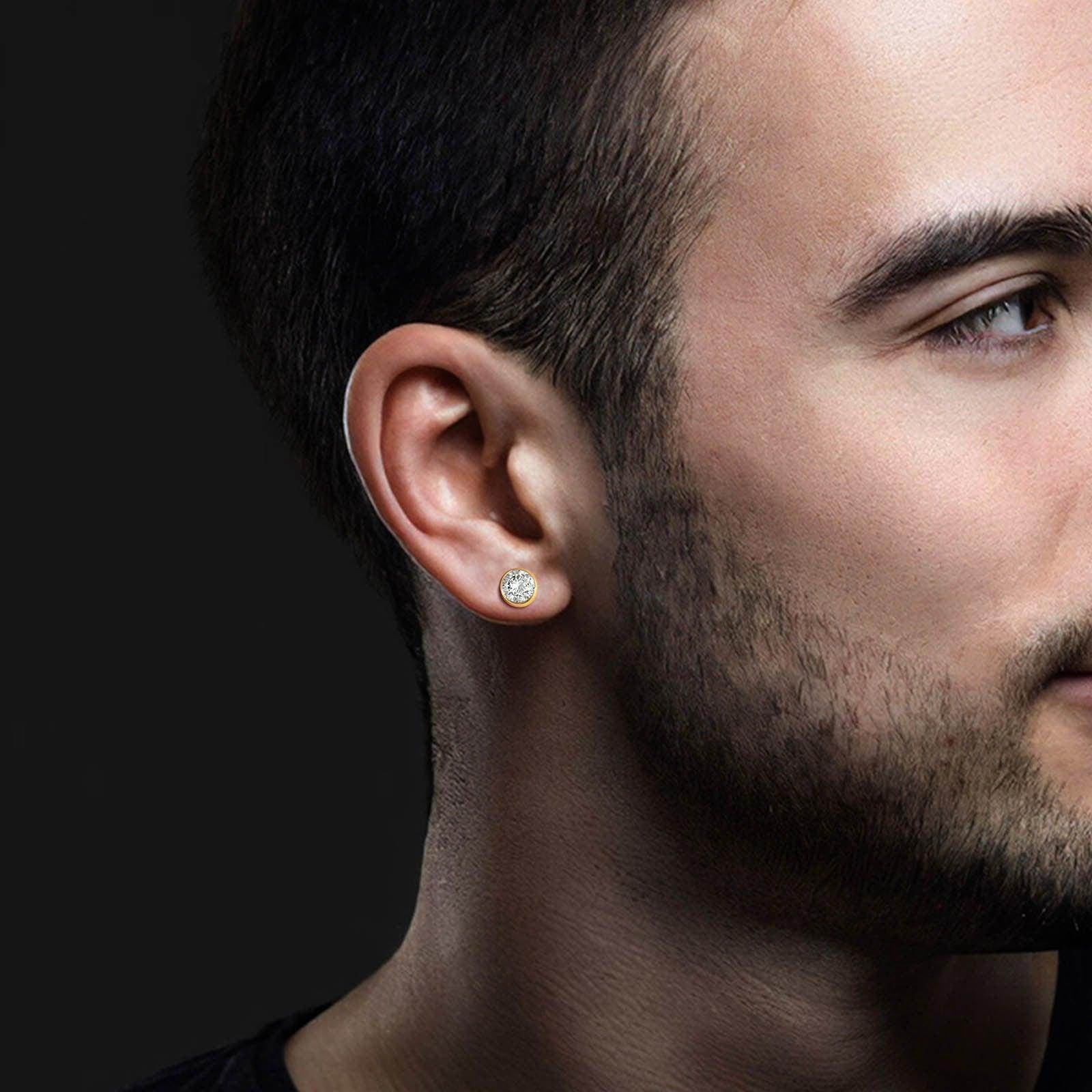 Stylish men's earrings by VacationGrabs, perfect vacation jewelry for men with elegant design