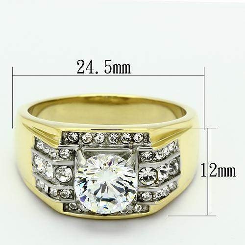 Stylish gold men's ring with large center stone, perfect vacation jewelry for men