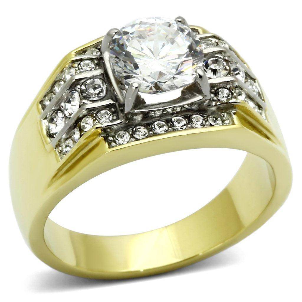 Luxury men's ring with a large center stone, perfect vacation jewelry for men