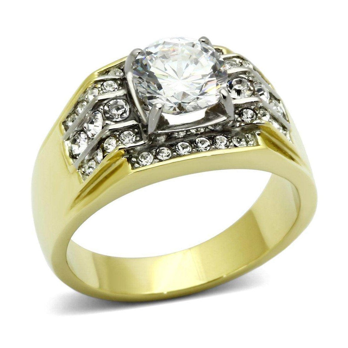 Luxury men's ring with a large center stone, perfect vacation jewelry for men