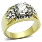 Luxury men's ring with a large center stone, perfect vacation jewelry for men