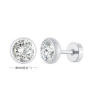 Men's Earrings with Brilliant Cut Stones, Ideal Vacation Jewelry for Men