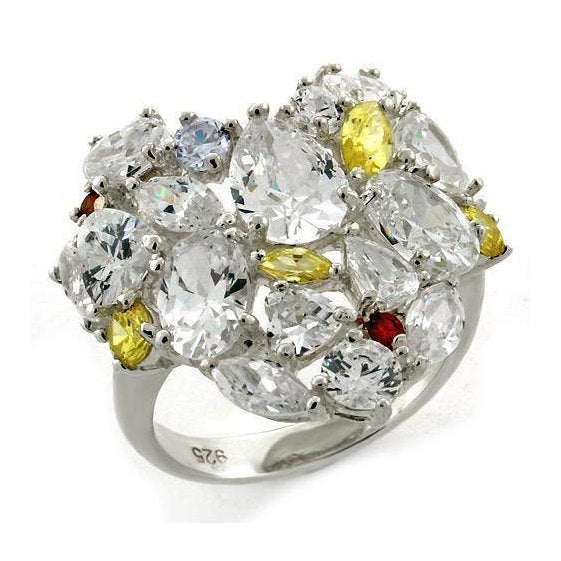 Stunning ring with multi-colored gems, perfect vacation jewelry for women to elevate any outfit