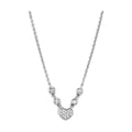 Elegant silver necklace featuring a heart pendant, perfect vacation jewelry for women