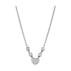 Elegant silver necklace featuring a heart pendant, perfect vacation jewelry for women