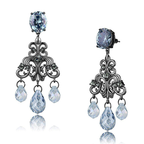 Elegant women's earrings with intricate design and sparkling crystals, perfect vacation jewelry for women