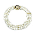 Elegant pearl necklace with crown pendant, perfect vacation jewelry for women to elevate any outfit