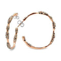 Stylish rose gold hoop earrings with intricate bead detailing, perfect vacation jewelry for women