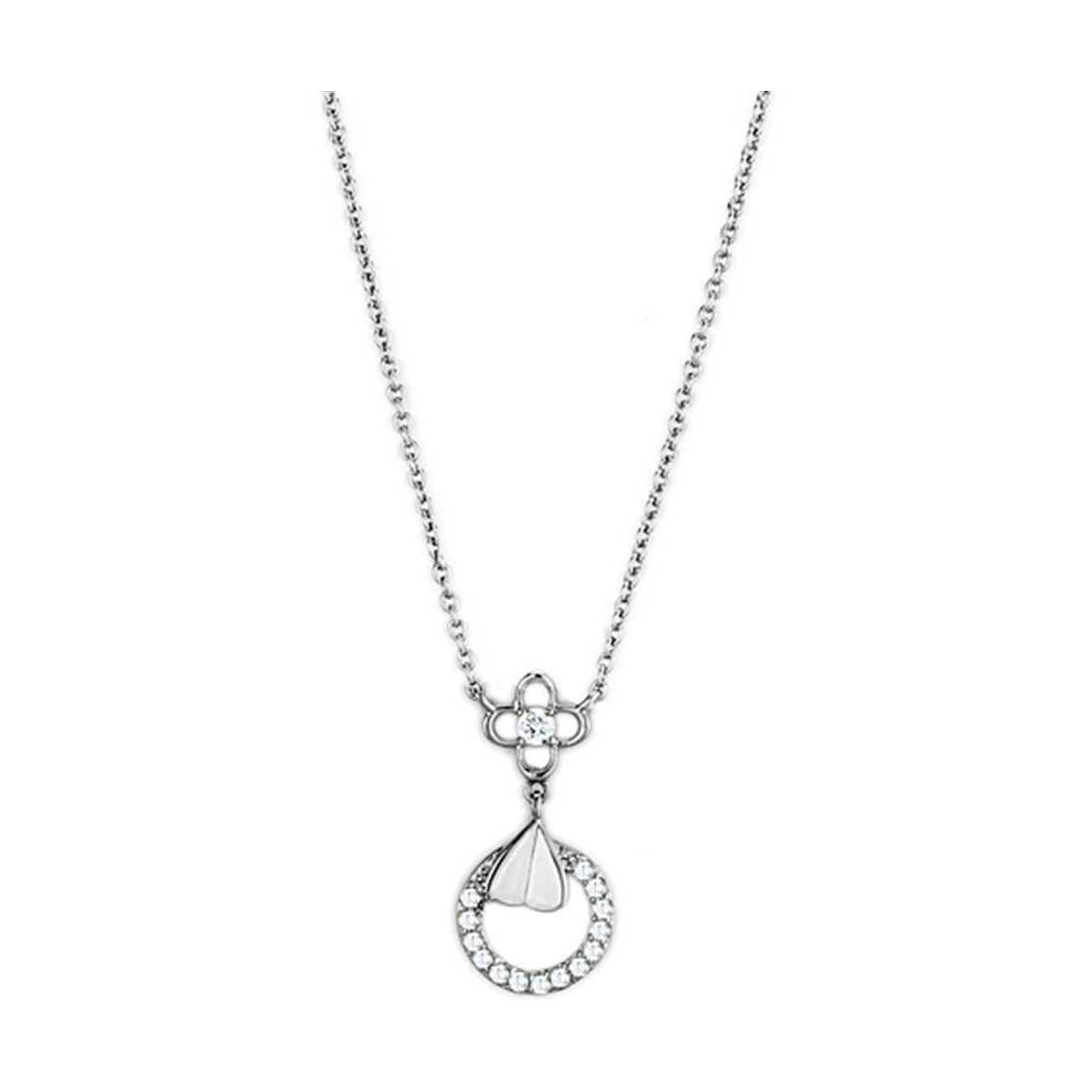 Elegant silver necklace with a teardrop pendant and sparkling stones, perfect vacation jewelry for women