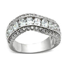 Elegant silver ring with sparkling stones, perfect as vacation jewelry for women
