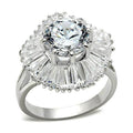 Elegant women's ring with a large center stone and sparkling accents, perfect vacation jewelry for women