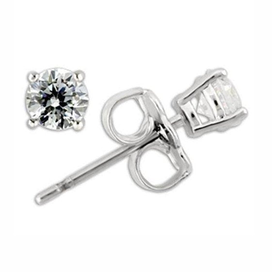 Sparkling Round Silver Stud Earrings, perfect vacation jewelry for women enhancing any outfit