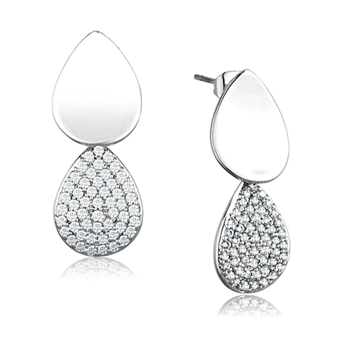 Elegant silver drop earrings with sparkling stones, perfect vacation jewelry for women